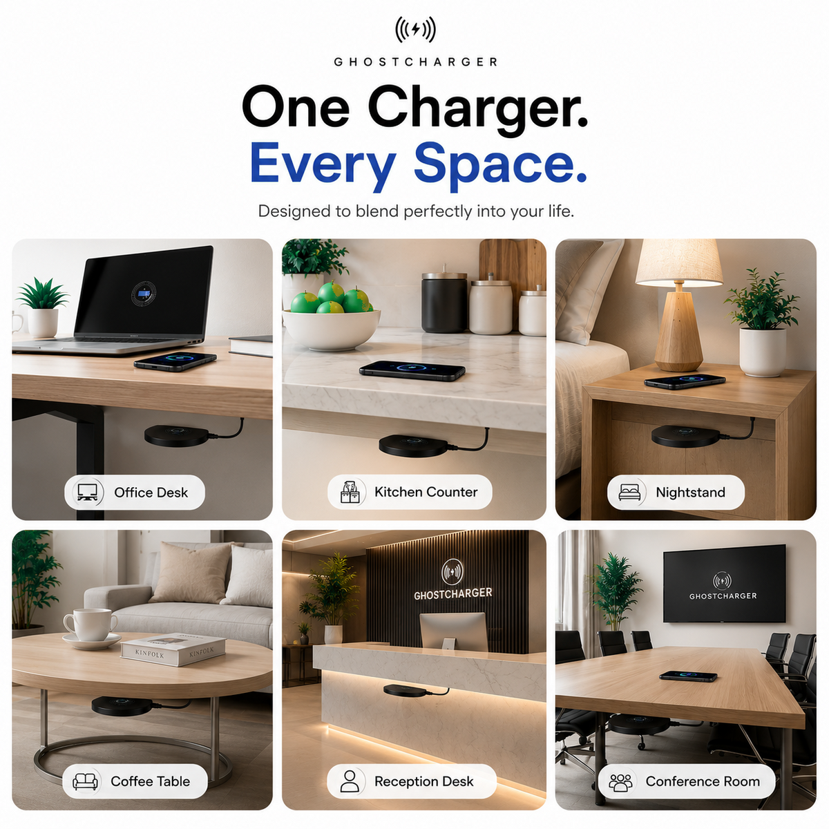 GHOSTCHARGER - Wireless Invisible Charger